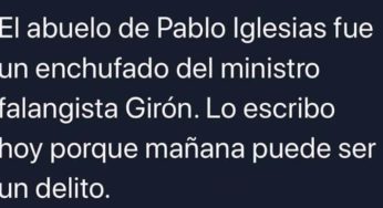 El abuelo de Pablo Iglesias fue enchufado por un ministro falangista