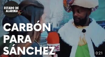 VÍDEO: El Baltasar de VOX le da carbón a Pedro Sánchez, por ‘niño malo’
